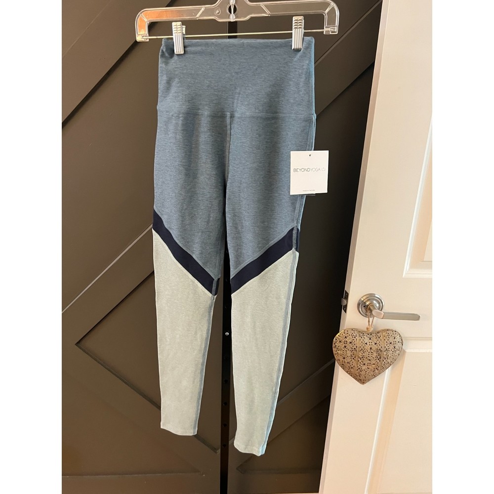 Beyond Yoga Space-Dye Leggings in Stormy Blue S